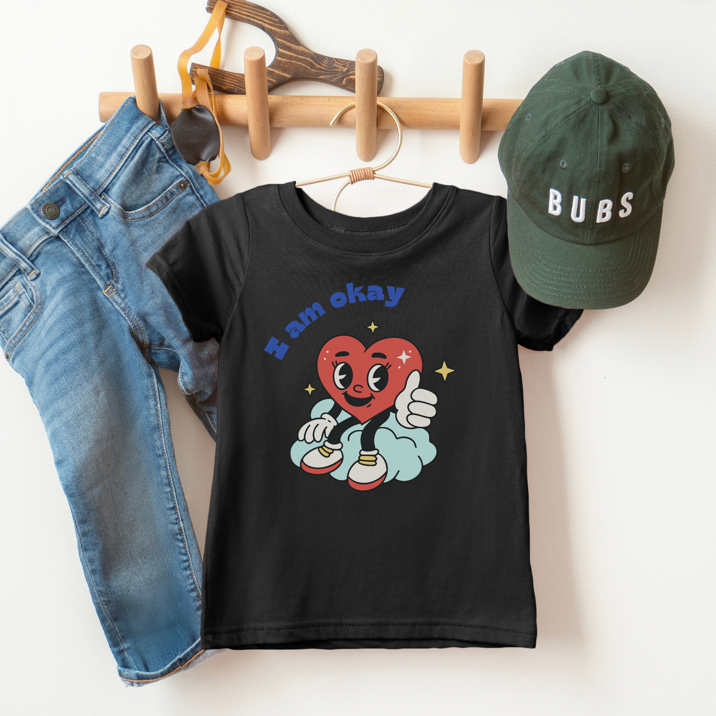 I am Okay Emotion Toddler Tee Feelings Shirt for 2-5-Year-Olds