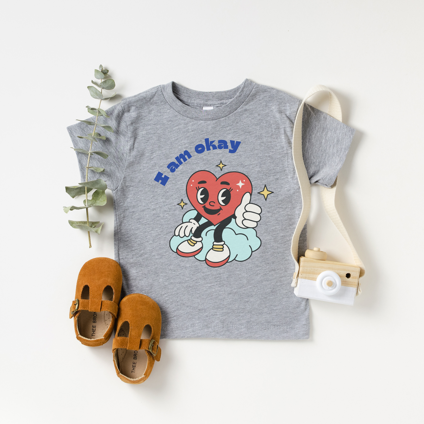 I am Okay Emotion Toddler Tee Feelings Shirt for 2-5-Year-Olds