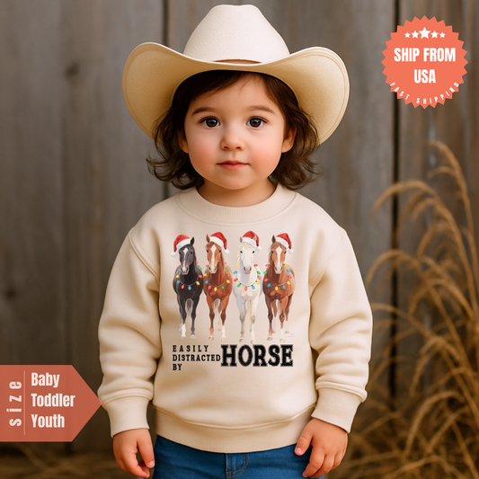 Horse Christmas Toddler Sweatshirt