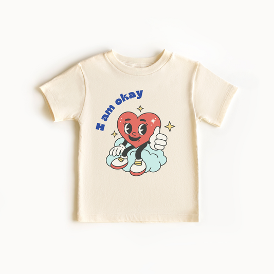 I am Okay Emotion Toddler Tee Feelings Shirt for 2-5-Year-Olds